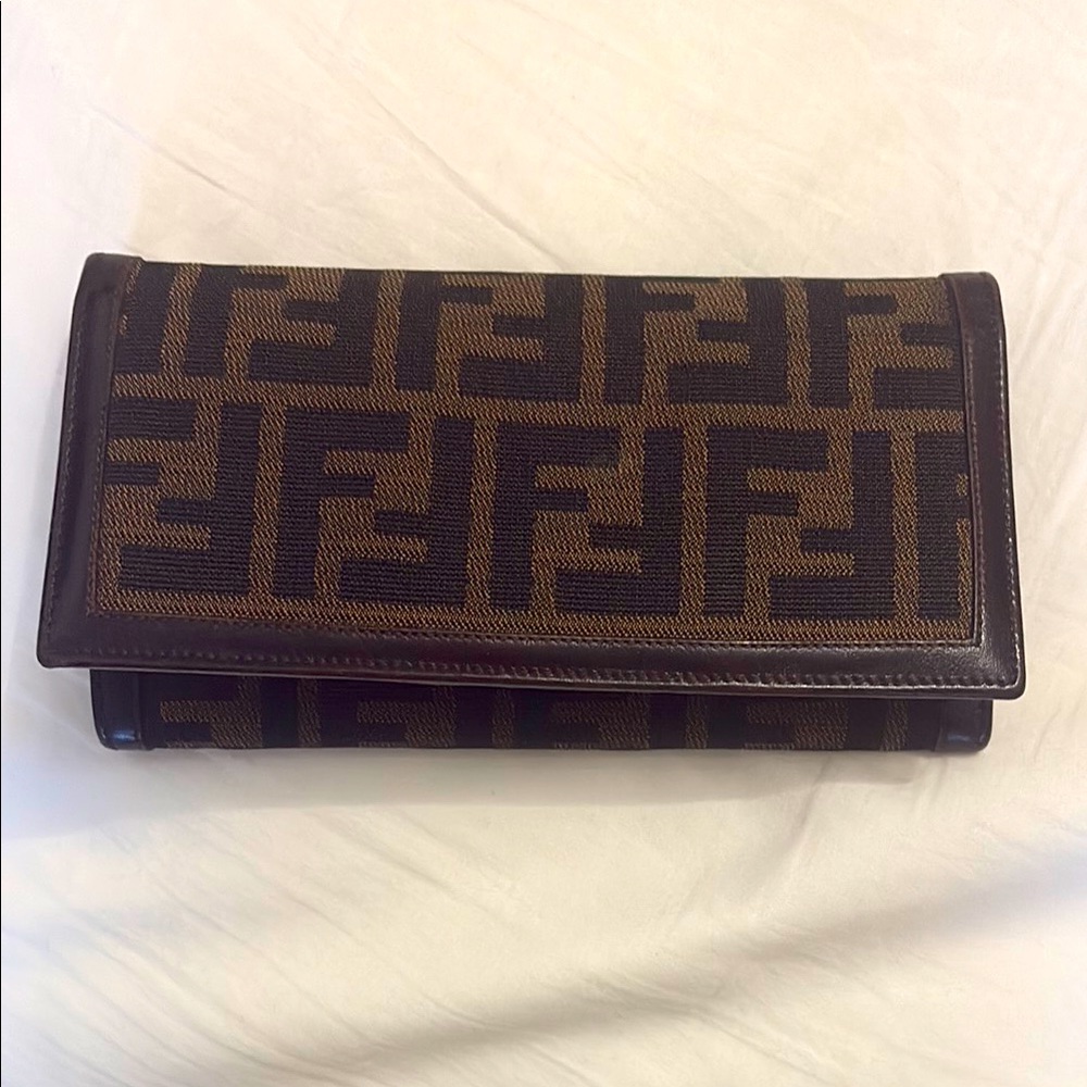 Fendi Brown and Black Wallet